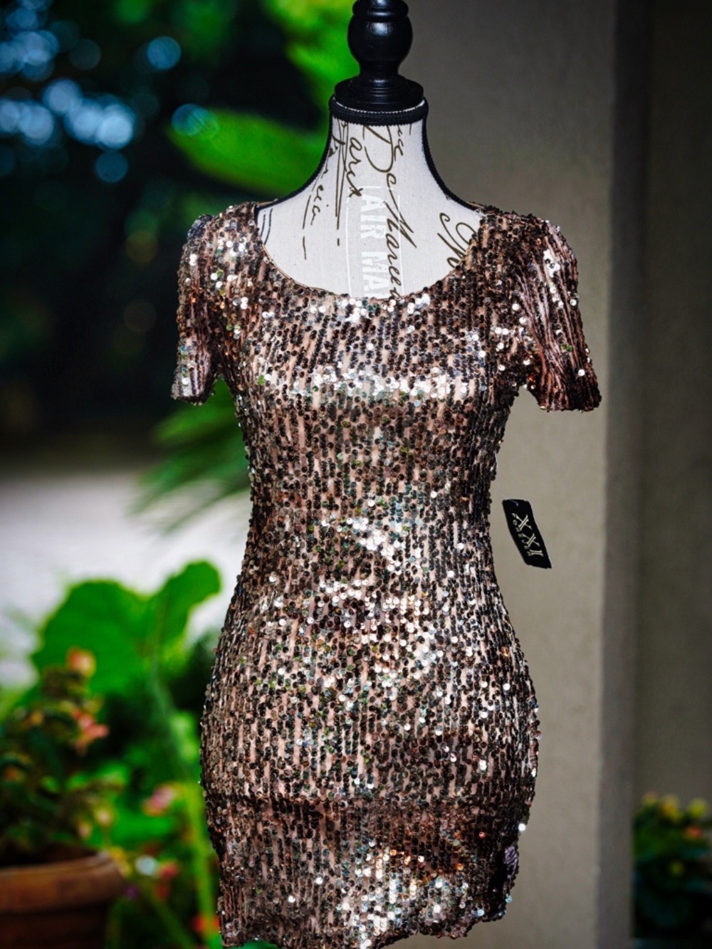 Forever 21 XX1 Bronze Sequin Mini Dress – Size S/P